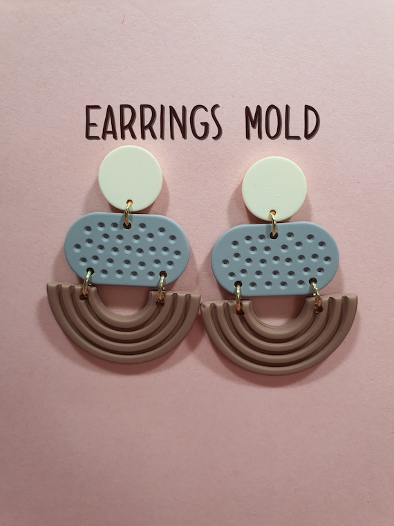 Silicone earrings mold mould for resin and epoxy