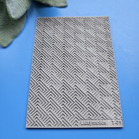 Polymer clay Texture tile Texture mat Clay stamp Polymer clay texture stencils "Geometryc" T-71
