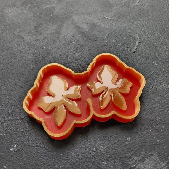Glossy Earring Mold Blanks – Master Molds for Making Your Own Silicone Molds "Flower design"