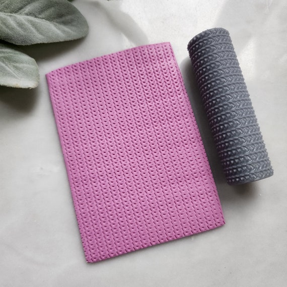 Polymer clay texture roller clay stamp 3D printed embossing tool "Knit wool texture" Clay tool Polymer clay supplies Jewelry supplies