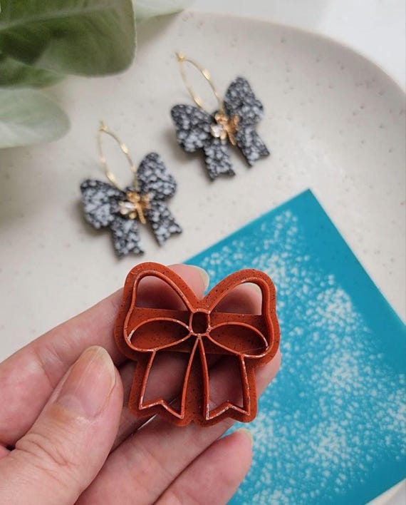 Polymer Clay cutters "Bow" Earrings sharp clay cutter / Polymer clay tools / Earrings cutter / Jewelry supplies / Jewelry cutter