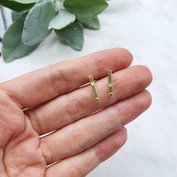 Gold plated Earrings stud components Earrings findings DIY jewelry