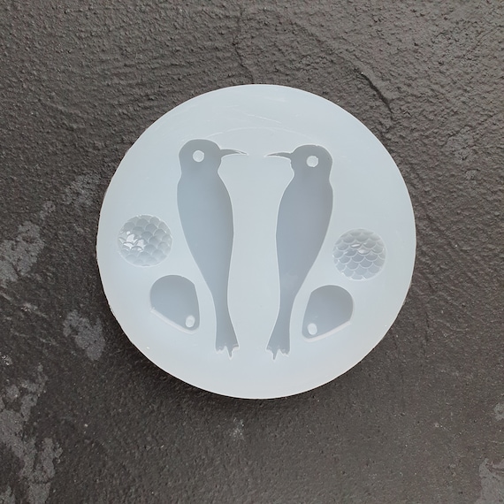 Silicone earrings mold "Bird" for resin and epoxy