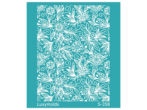 Silk screen stencil for polymer clay "Luxymolds" Sunflower pattern S-358