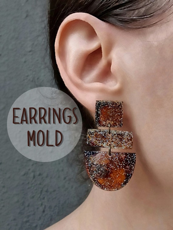 Silicone earrings mold Jewelry Resin mould for resin and epoxy