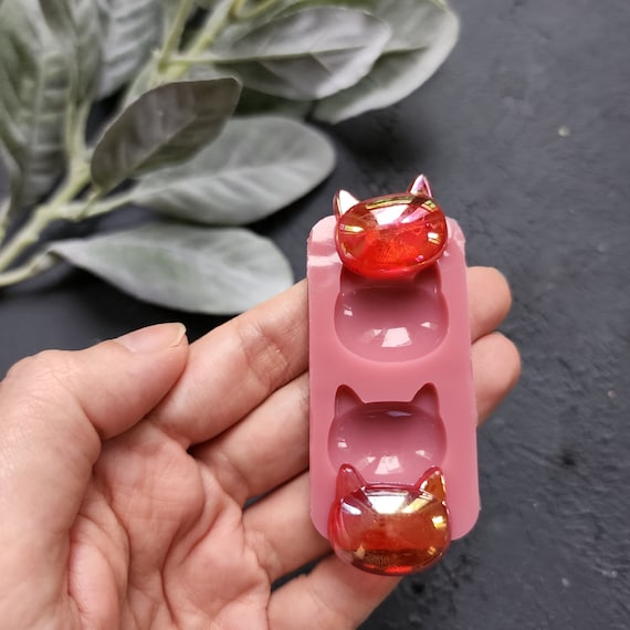 Silicone earrings mold / Silicone epoxy mold / Silicone stud earring moulds / Silicone UV resin molds / Cat jewelry mold / Clay tool
