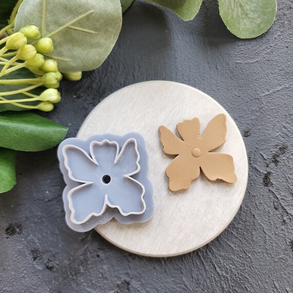 Polymer Clay cutters "Flower" Earrings sharp clay cutter / Polymer clay tool / Earrings cutter / Botanical cutter / Jewelry cutter