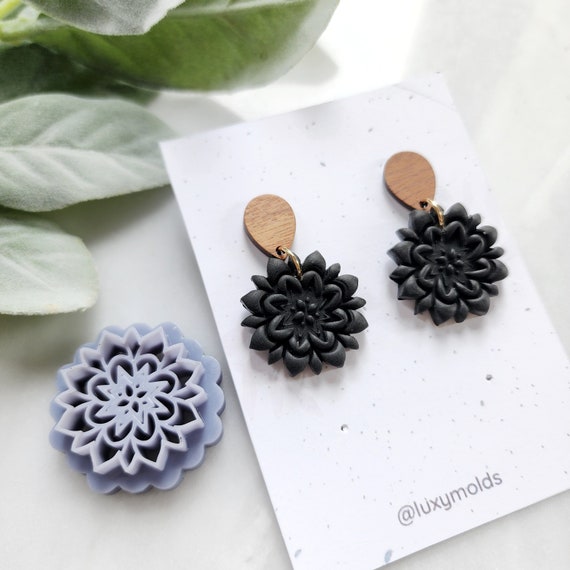 Polymer Clay cutters "Folk flower" Earrings sharp clay cutter / Polymer clay tool / Earrings cutter / Botanical cutter / Jewelry cutter