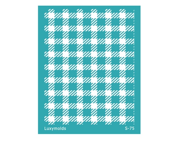 Silk screen stencil for polymer clay "Luxymolds" S-75"Check"