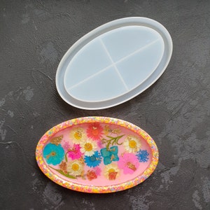 Mold Trinket tray Coaster silicone mould for Resin Epoxy Jesmonite