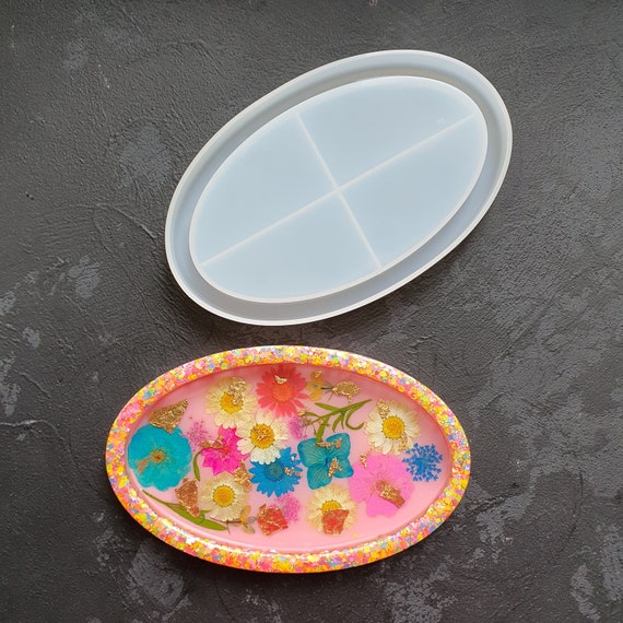 Mold Trinket tray Coaster silicone mould for Resin Epoxy Jesmonite