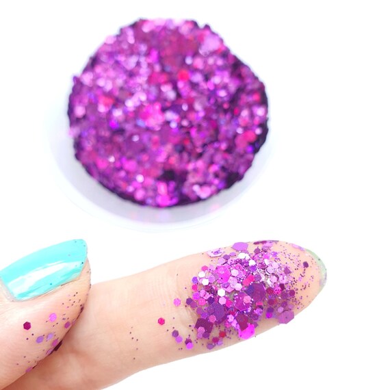 Lavender Mix Hologram Chunky glitter for Resin crafts, Glitter for nail art, body, makeup, hair, face