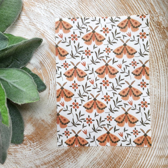 Clay transfer paper / Image transfer paper / Water soluble paper for polymer clay / Butterfly transfer sheet/Transfer paper for clay