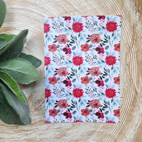 Clay transfer paper/ Image transfer paper/ Water soluble paper for polymer clay/ Water color flower transfer paper/ Transfer paper for clay