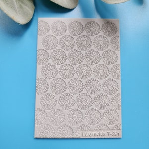 Polymer clay Texture tile Texture mat Clay stamp Polymer clay texture stencils "Flower" design clay texture Rubber mat T-391