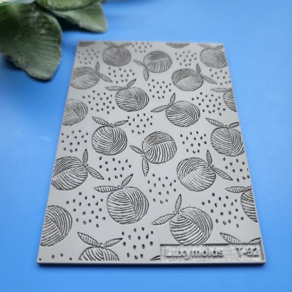 Polymer clay Texture tile Texture mat Clay stamp Polymer clay texture stencils "Fruits" T-92