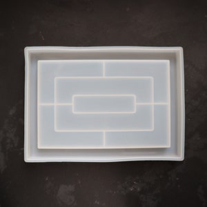 Tray mold Coaster silicone mould for Resin Epoxy Jesmonite 26.4x19 cm
