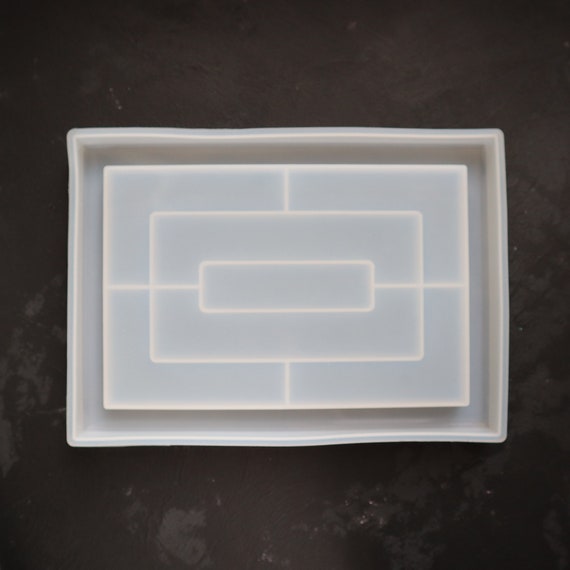 Tray mold Coaster silicone mould for Resin Epoxy Jesmonite 26.4x19 cm