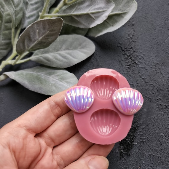 Silicone earrings mold / Silicone epoxy mold / Silicone stud earring moulds / Silicone UV resin molds / Shell jewelry mold/Clay tool