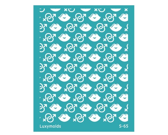 Silk screen stencil for polymer clay "Luxymolds" S-65 "Love"