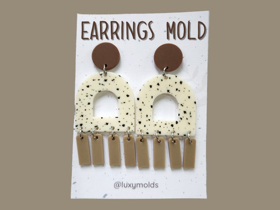 Silicone earrings mold / Silicone epoxy mold/Silicone earring moulds/Silicone UV resin molds/Arch silicone jewelry mold/Matte finished mold