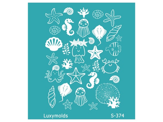 Silk screen stencil for polymer clay "Luxymolds" S-374