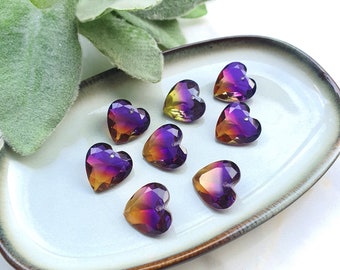 Heart Zircon charms pendants Crystal Amethyst connectors Earrings components findings DIY Rhinestone Jewelry supplies Earrings parts