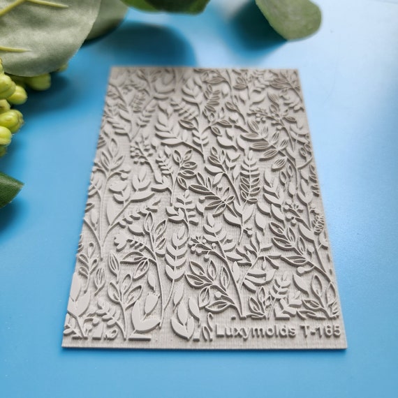 Polymer clay Texture tile Texture mat Clay stamp Polymer clay texture stencils "Botanic" T-165