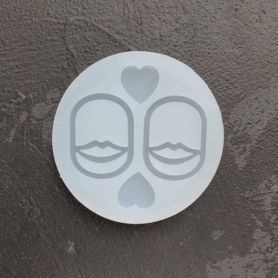 Silicone earrings mold "Lips, Heart" for resin and epoxy