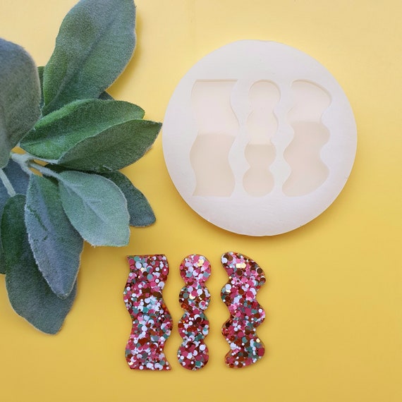Silicone hair clip mold for resin and epoxy Jewelry resin mould