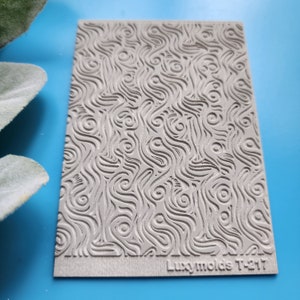Polymer Clay Texture Fliese Texturmatte Clay Stempel Polymer Clay Texture Schablonen &quot;Artsy&quot; Design Clay Texture Gummimatte T-217