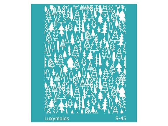 Silk screen stencil for polymer clay Christmas "Luxymolds" S-45