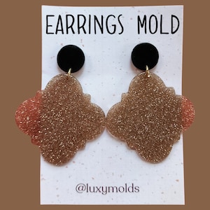 Silicone earrings mold / Silicone epoxy mold / Silicone UV resin molds / Geometry earrings silicone jewelry mold