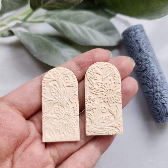 Polymer clay texture roller clay stamp 3D printed embossing
