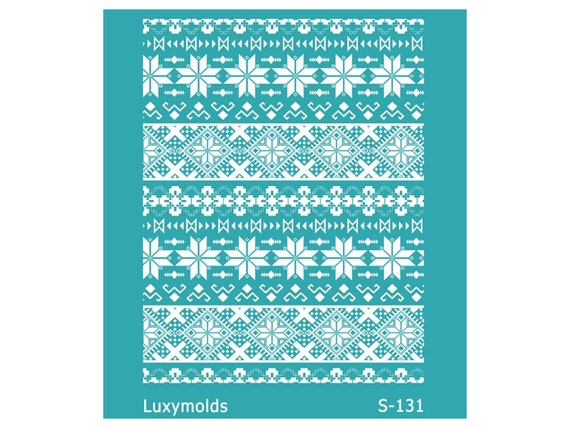 Silk screen stencil for polymer clay "Luxymolds" S-131