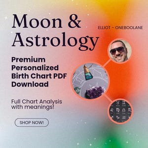Mapa de nascimento personalizado completo, análise de mapa natal, download digital em PDF, astrologia detalhada e fase da lua, relatório lunar cósmico