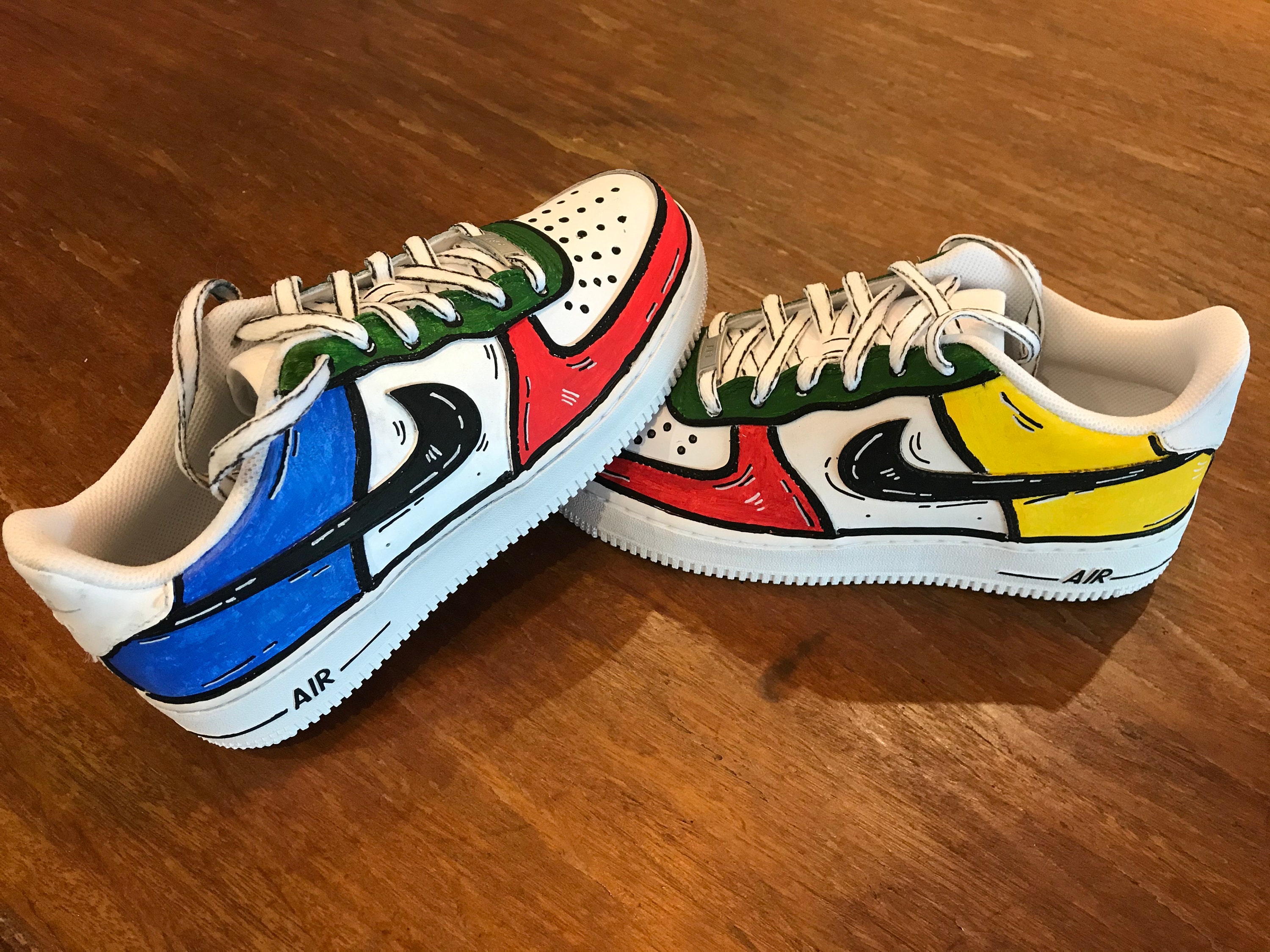 Custom Air Force 1 Sneakers Cartoon Drip Custom Shoes Christmas Gift 