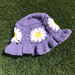 Crochet Flower Bucket Hat