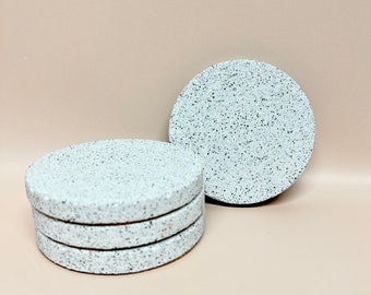 Speckled Concrete Coaster Set // Granite, Drinks Coasters, Cement, Housewarming Gift, Industrial, Made in the UK