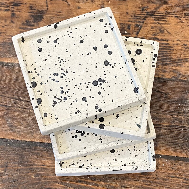 Made in the UK Dressing Table Industrial Style Ring Dish Handmade Concrete Trinket Tray