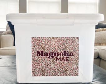 Personalized Memory Box - many available designs, milestone, baby box personalized name sticker