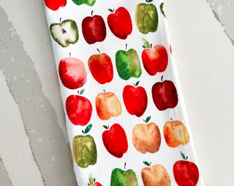 Paño de cocina de manzana de Rosh Hashaná, diseño de acuarela