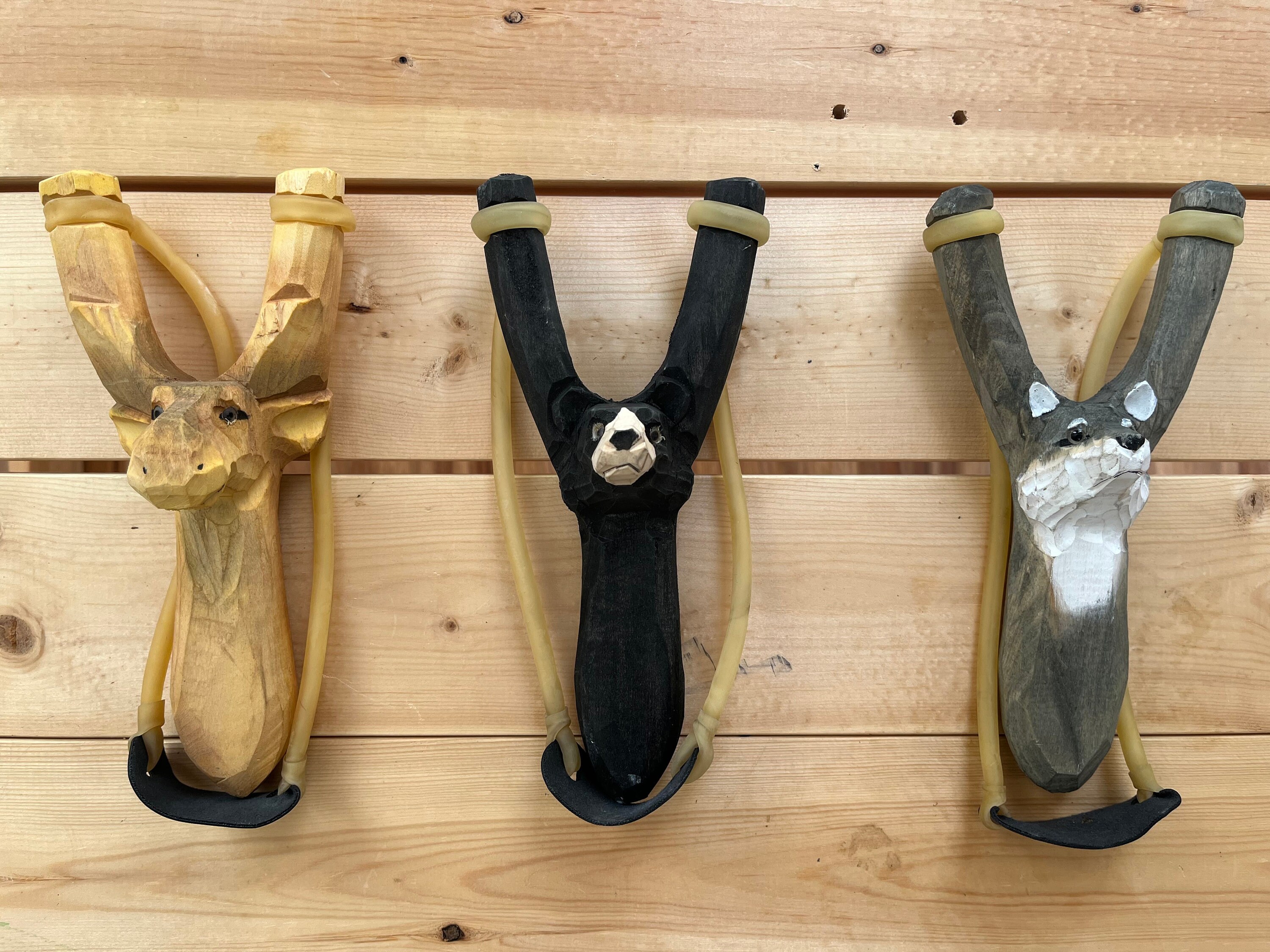 Fast worldwide shipping Shop Now 1 Hand Carved Animal Slingshot Wooden