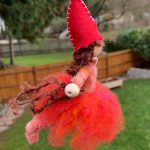 READY TO SHIP, Waldorf inspired fairy sprite/fairy/needle felted fairy/waldorf christmas/girl gift/