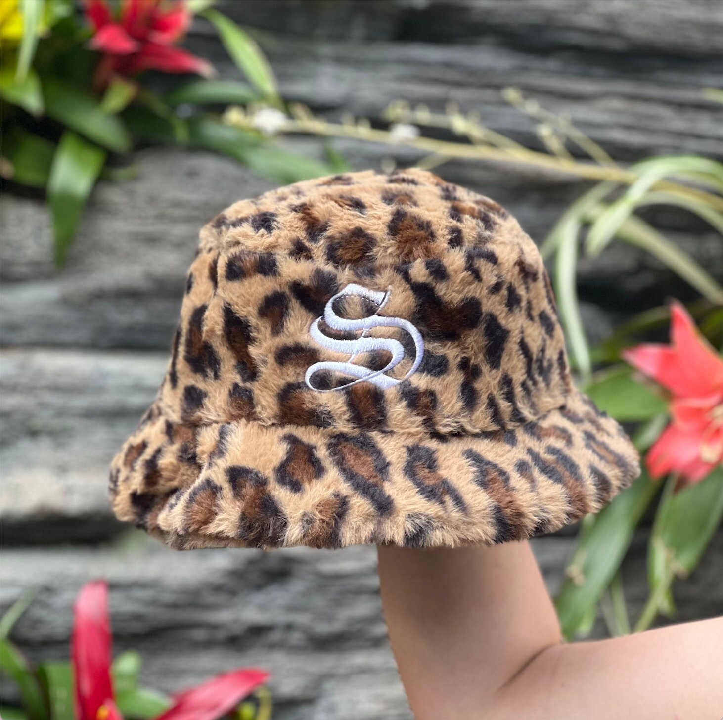 tao COMME des GARCONS Leopard Bucket Hat Hats