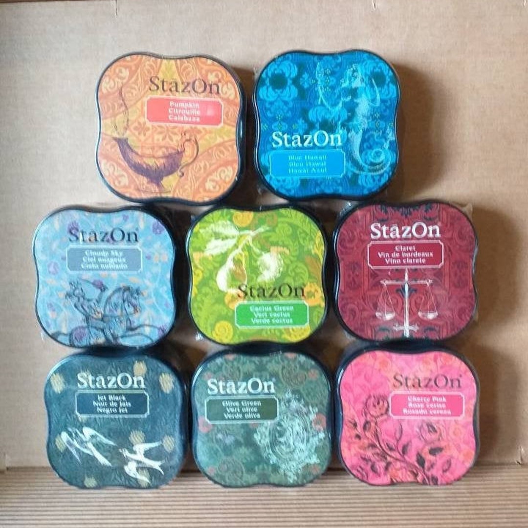 Staz on Midi Ink Pad. Fast Drying Solvent Ink, Permanent, Waterproof