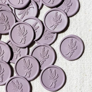 Lavendellakzegels – set van 10 – kleur: lavendel – kant-en-klare lakzegel – stickers – zelfklevend