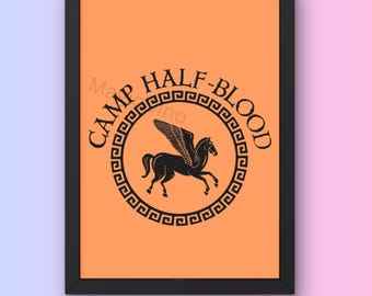 Digital camp half blood percy jackson a4 art print