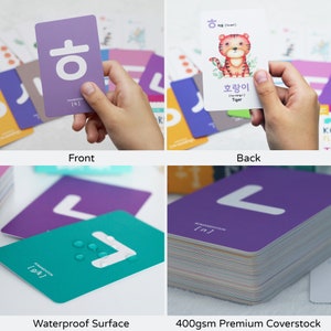 Korean alphabet flashcards
