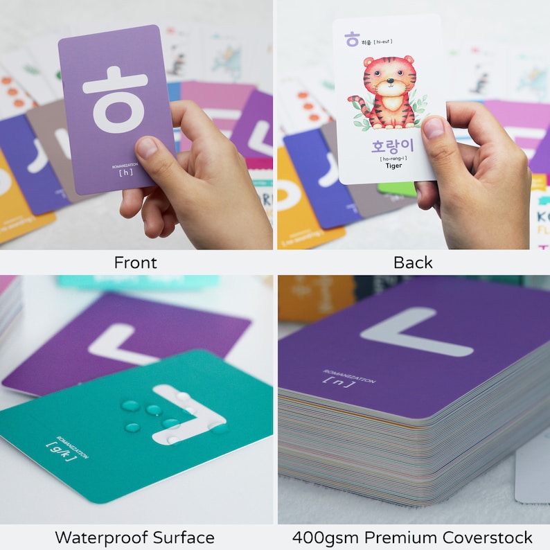 Korean alphabet flashcards